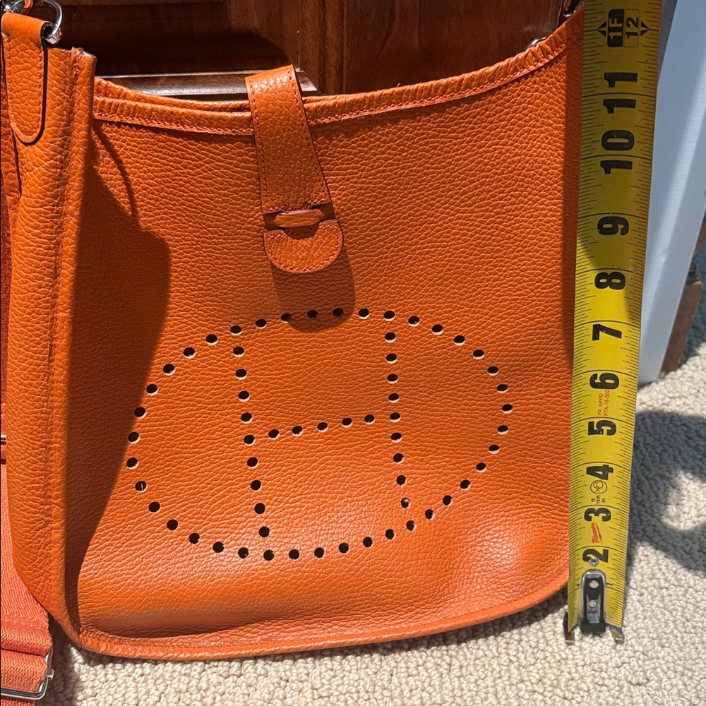 Hermes Taurillon Clemence Evelyne Orange - Picture 12 of 12
